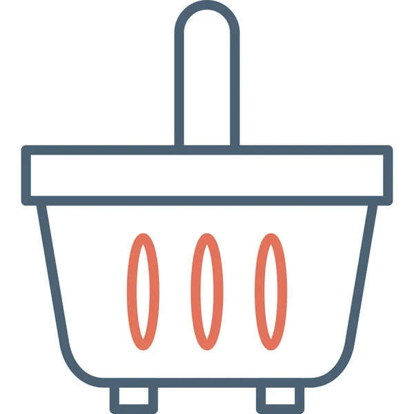 Shopping Basket Icon Illustrazione Vettoriale Design Semplice — Vettoriale Stock