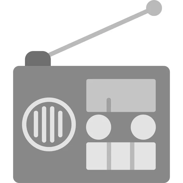 Radyo Simgesi Web Basit Illüstrasyon — Stok Vektör