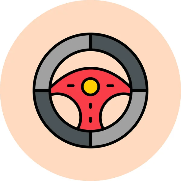 Steering Wheel Modern Icon Vector Illustration — Stock Vector
