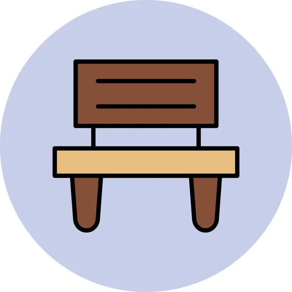 Mesa Icono Web Ilustración Simple — Vector de stock