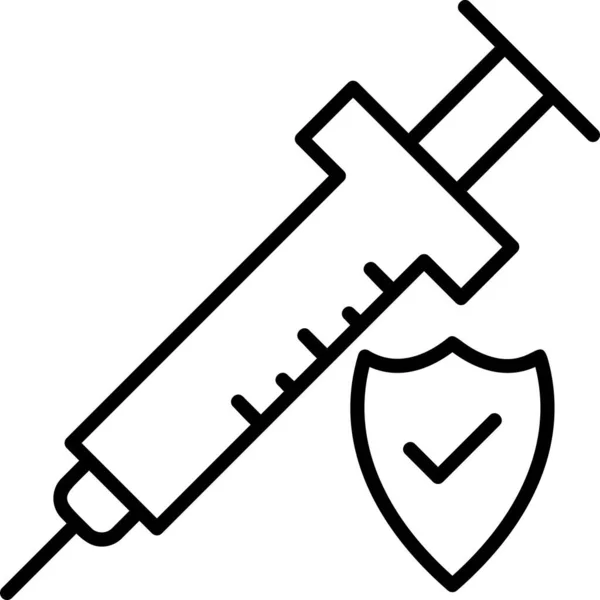 Ícone Web Vacinação Ilustração Simples —  Vetores de Stock