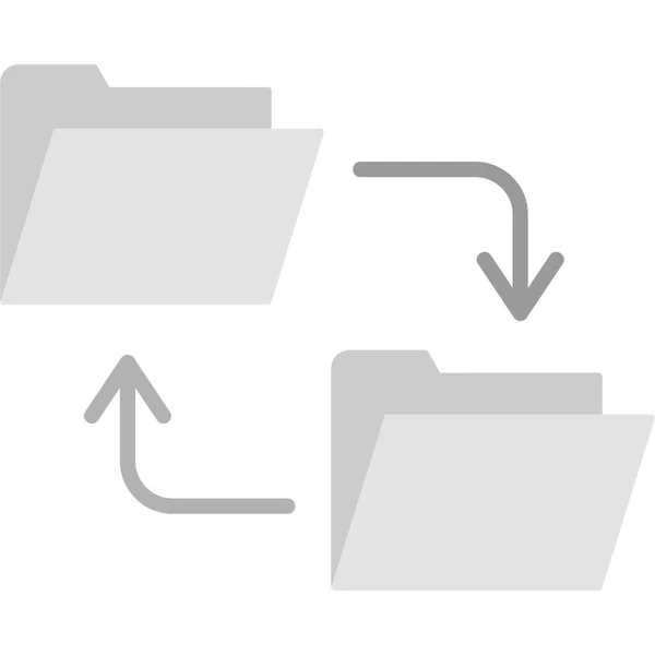 Flat Vektor Symbole Für Datenübertragung Hintergrund — Stockvektor
