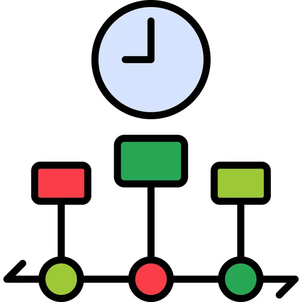 Timing Web Ikone Einfaches Design — Stockvektor