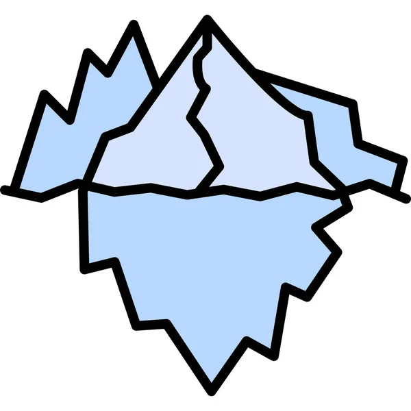 Iceberg Icône Illustration Design Moderne — Image vectorielle