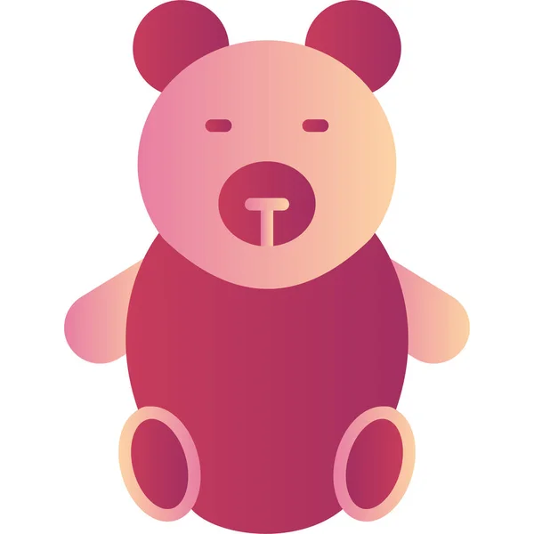 Teddybär Symbol Vektorillustration — Stockvektor
