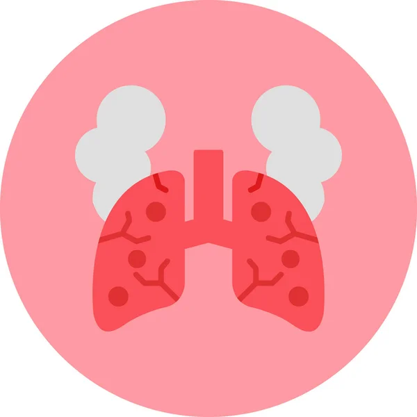 Lungs Web Icon Simple Illustration — Stock Vector