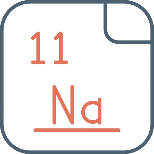 Natrium Unsur Kimia Web Ilustrasi Sederhana - Stok Vektor