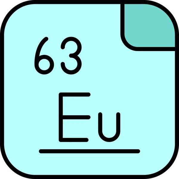 Periodiek Systeem Van Elementen Illustraties Van Europium — Stockvector