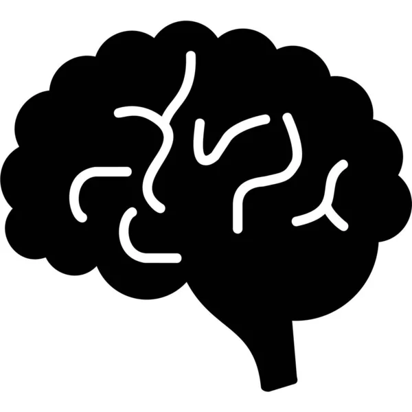 脳のアイコン シンプルなイラスト — ストックベクタ