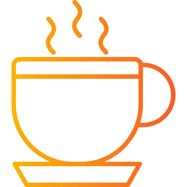Tea Cup Icon Outline Coffee Mug Vector Illustration — Stock Vector