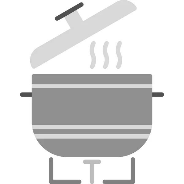 Estofado Comida Icono Web Vector Ilustración — Archivo Imágenes Vectoriales