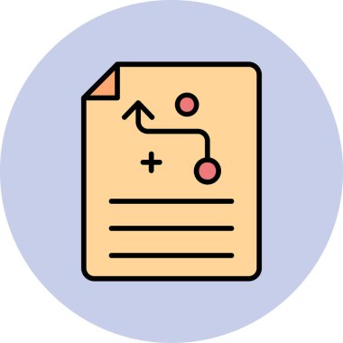 Kağıt üzerinde strateji hedefi, basit illüstrasyon