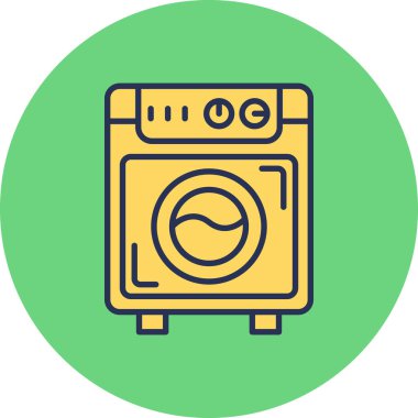 abstract washing machine, vector icon