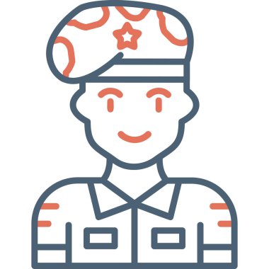 asker simgesi vektör illüstrasyonu