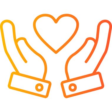 Dayanışma ikonu. düz tasarım biçimi