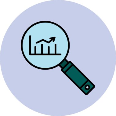 Analizler. Basit web simgesi tasarımı. Pazar Araştırması