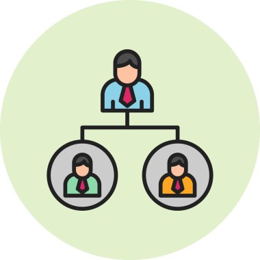vector illustration of team management modern icon in design
