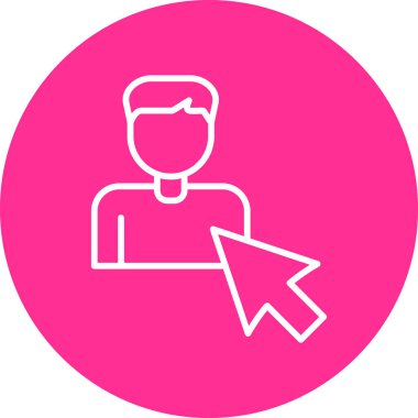 Seçili kişi simgesi vektör illüstrasyonu