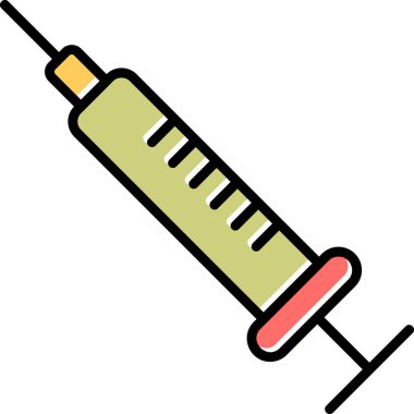 enjeksiyon vektörü ince çizgi simgesi
