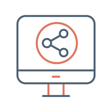 Bilgisayar. Web simgesi basit illüstrasyon