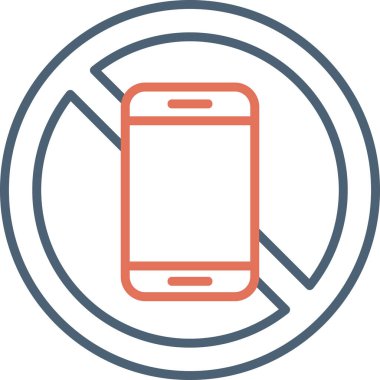 Cep telefonu simgesi, vektör illüstrasyonu