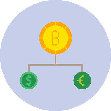 Para birimi simgesini basit tasarımla böl 