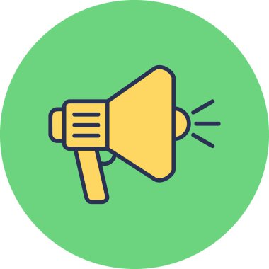 Megafon ikonu vektör illüstrasyonu