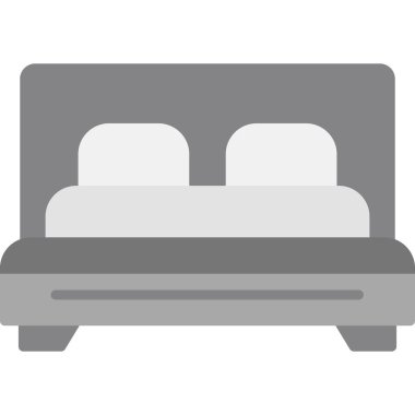 Yatağa. Web simgesi basit illüstrasyon