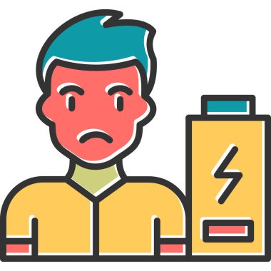 Enerji Ağı simgesi yok Basit illüstrasyon