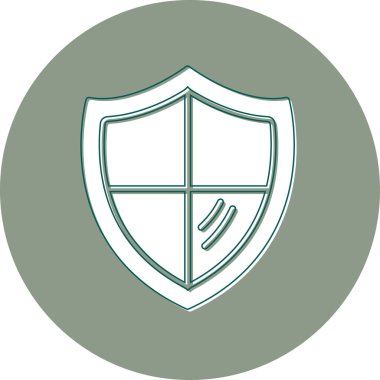 vector illustration of Protective security shield icon
