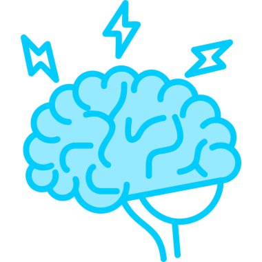 beyin ikonu vektör illüstrasyonu