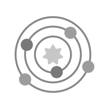 Güneş Sistemi simgesinin vektör illüstrasyonu