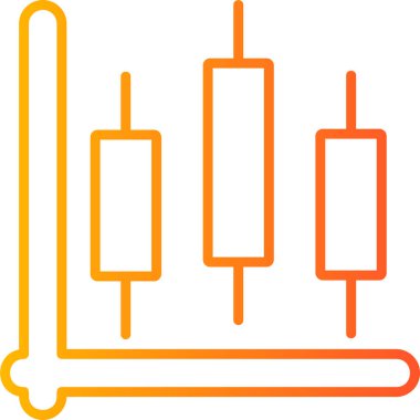 Candlestick grafik simgesi, modern tasarım illüstrasyonu