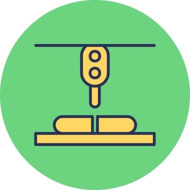 Lazer Kesme Makinesi vektör çizimi