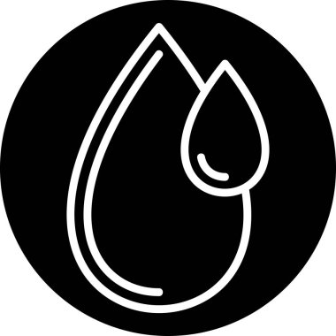 Bir damla simgesinin vektör illüstrasyonu