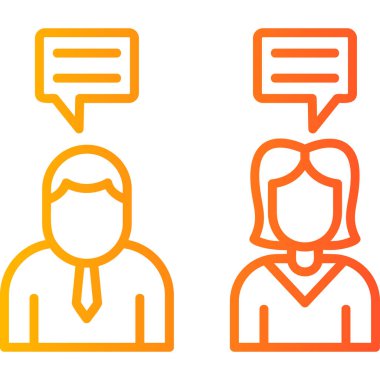 Mobil ve web siteleri için tartışma web simgesi.