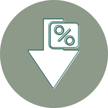 İndirim. Web simgesi basit illüstrasyon 