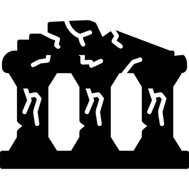 Bir şövalyenin siluetinin vektör çizimi