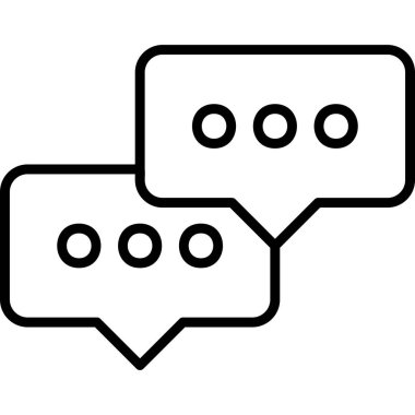 Sohbet simgesi vektör illüstrasyonu