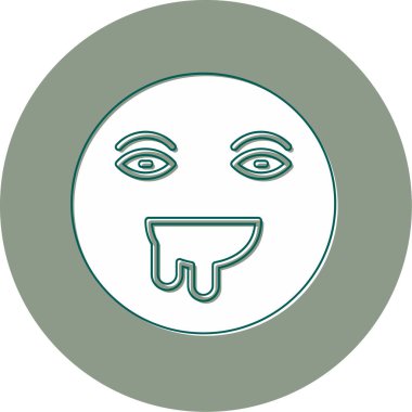 Aç yüz ifadesi web simgesi vektör illüstrasyonu  