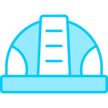 Kask simgesi vektör illüstrasyonu 