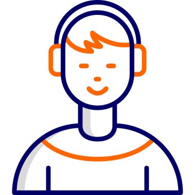 Man web simgesi basit illüstrasyon 