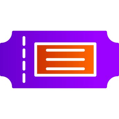 bilet ikonu vektör illüstrasyonu