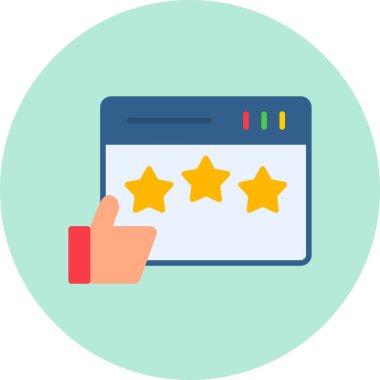 Modern simge, vektör illüstrasyonunu gözden geçir