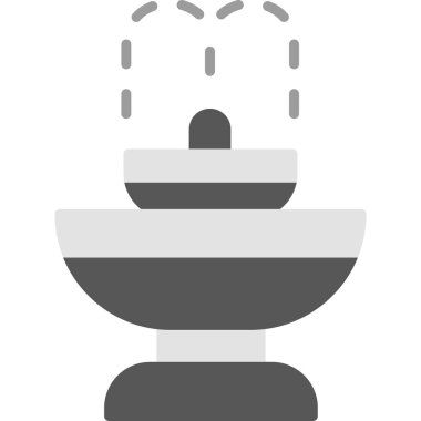 Çeşme simgesi, modern tasarım çizimi