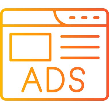 Reklam web simgesi basit illüstrasyon