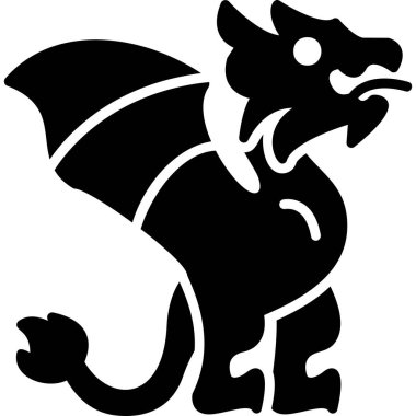 Ejder simgesi vektör illüstrasyonu