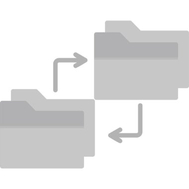 Veri paylaşımı ve Veri Kopyalama web simgesi, vektör illüstrasyonu içeren dizin 