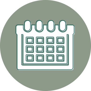 Takvim simgesi, vektör illüstrasyonu basit tasarım