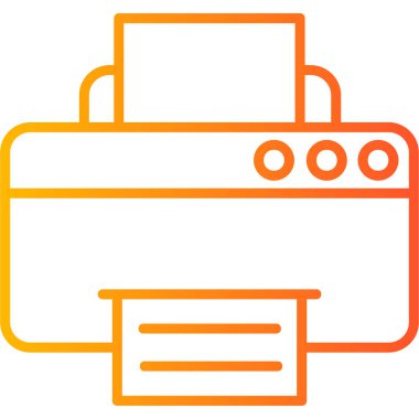 vektör yazıcı simgesi modern illüstrasyon